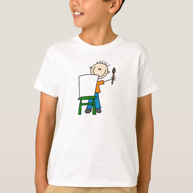 Junge malt Hemd T-Shirt (Vorderseite)