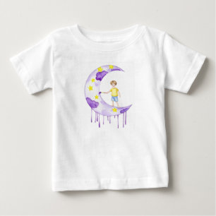 Junge malt zunehmenden Mond  Baby T-shirt