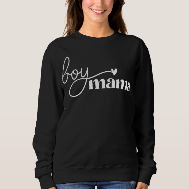 Junge Mama Shirt, Junge Mama Sweater, Boy Mama Sweatshirt (Vorderseite)