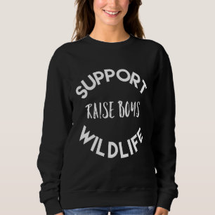 Junge Mama unterstützt Wildlife Raise Boys Sweatshirt