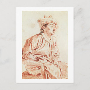 Junge Mann in orientalischer Kostüme (zeichnend) Postkarte