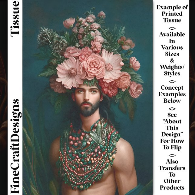 Junge Männer, Blume, Berries, Folien, CQ9-Decoupag Seidenpapier (Von Creator hochgeladen)