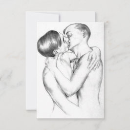 Junge Männer in der Liebe (Vintage Gay Art) Karte
