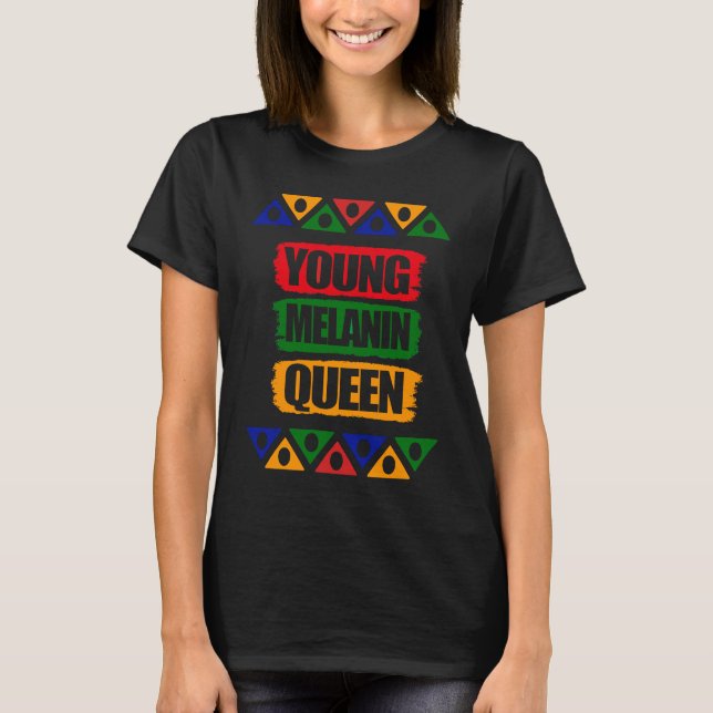 Junge Melanin-Königin T-Shirt (Vorderseite)