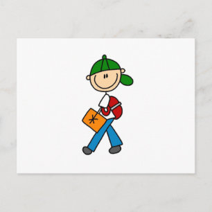 Junge mit Backpack Postkarte