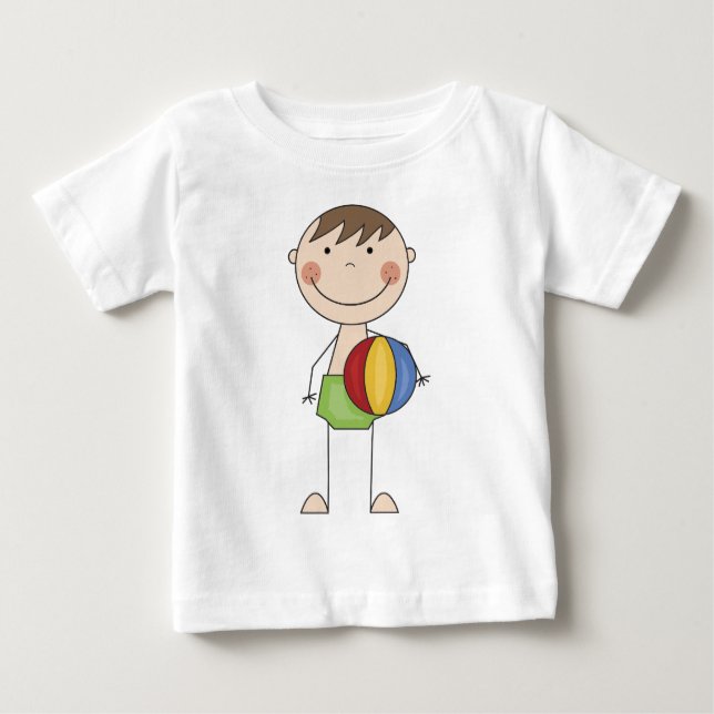 Junge mit Beach Ball Tshirts und Geschenke (Vorderseite)