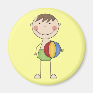 Junge mit Beach Ball Tshirts und Geschenke Magnet