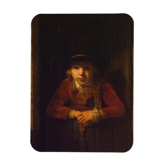 Junge mit Blick durch das Fenster, c.1647 Magnet (Vertikal)