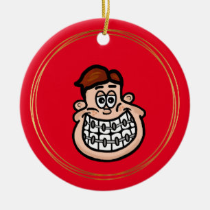 Junge mit Braces Ornament