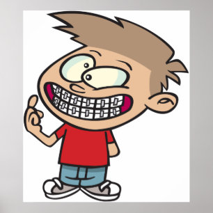 Junge mit Brackets Poster