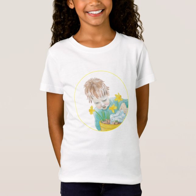 Junge mit Daffodien T-Shirt (Vorderseite)