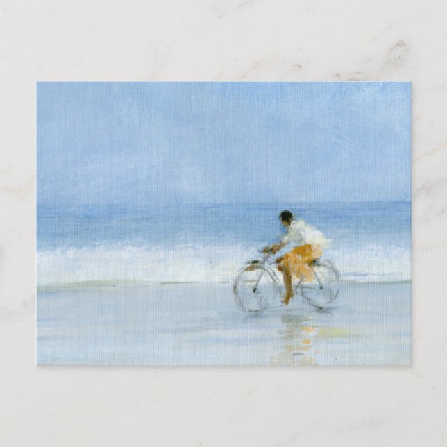 Junge mit dem Rad 2 Postkarte (Vorderseite)