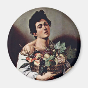 Junge mit einem Korb voller Früchte von Michelange Magnet
