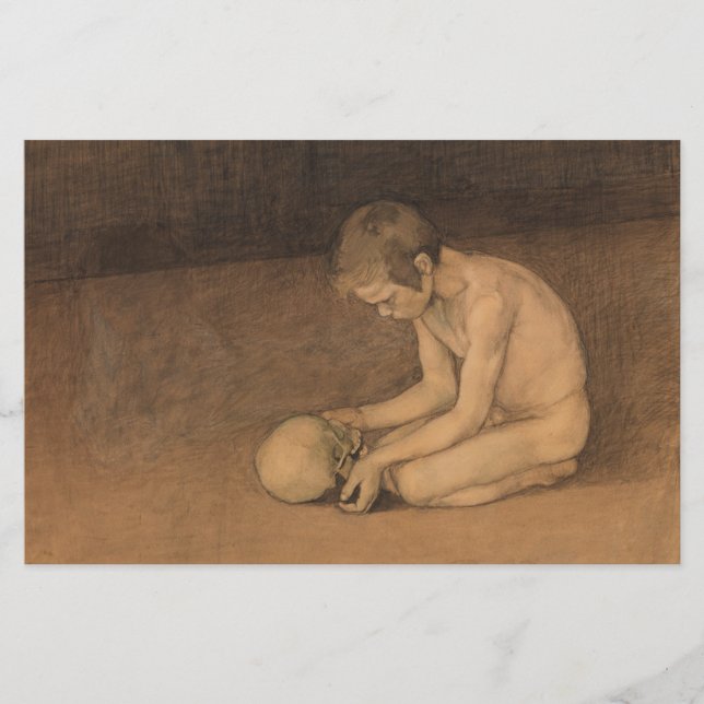 Junge mit Schädel (von Magnus Enckell) Briefpapier (Vorderseite)
