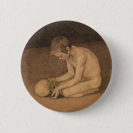 Junge mit Schädel (von Magnus Enckell) Button