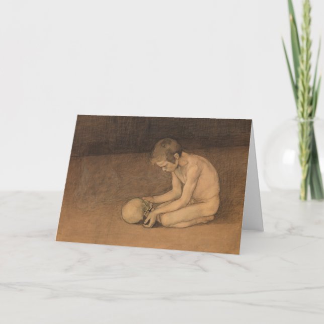 Junge mit Schädel (von Magnus Enckell) Karte (Vorderseite)
