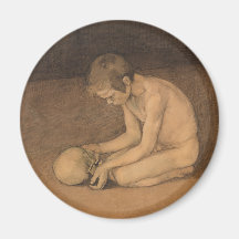 Junge mit Schädel (von Magnus Enckell)