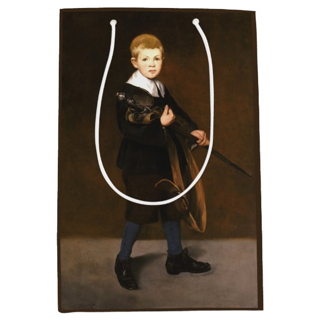 Junge mit Schwert (von Edouard Manet) Mittlere Geschenktüte (Vorderseite)