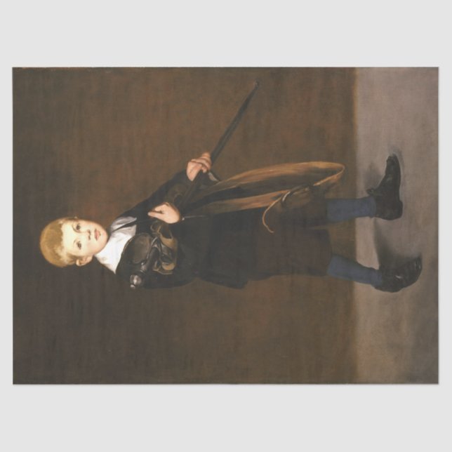 Junge mit Schwert (von Edouard Manet) Seidenpapier (Vorderseite)