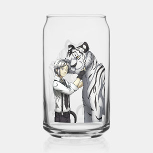 Junge mit weißem Tiger Dosenglas