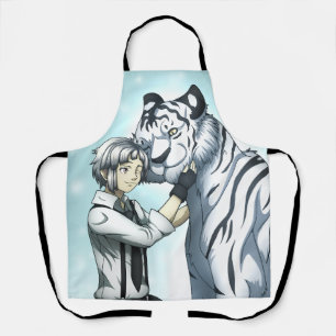 Junge mit weißem Tiger Schürze