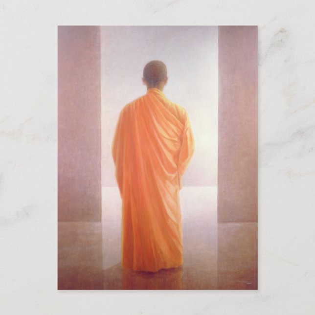 Junge Mönche im Rückblick auf Vietnam Postkarte (Vorderseite)