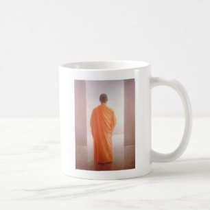 Junge Mönchrückseitenansicht Vietnam Kaffeetasse