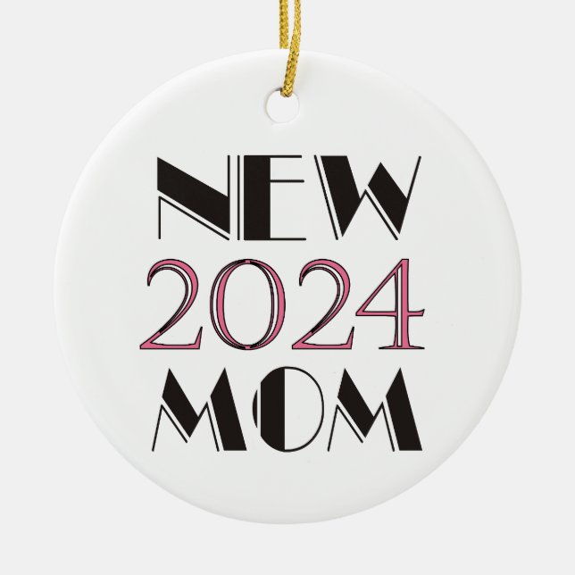 junge Mutter 2024 Keramik Ornament (Vorne)