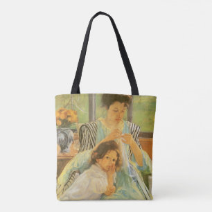 Junge Mutter beim Nähen von Mary Cassatt, Vintage 