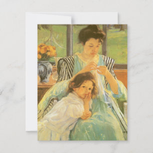 Junge Mutter beim Nähen von Mary Cassatt, Vintage-