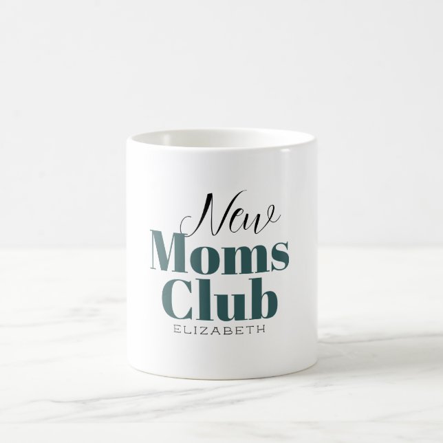 Junge Mutter Club Calligraphische Monogramm Kaffee Kaffeetasse (Mittel)