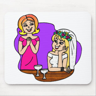 Junge Mutter der Braut Mousepad