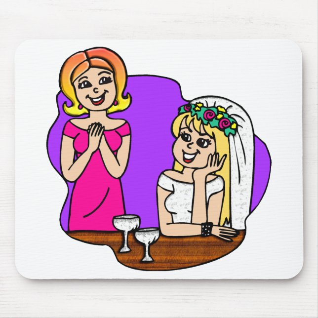 Junge Mutter der Braut Mousepad (Vorne)