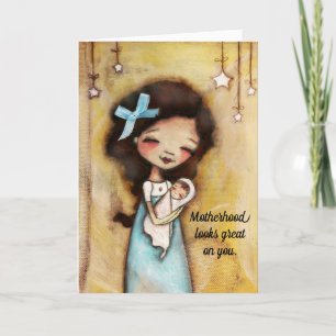 Junge Mutter - Erste Muttertagskarte Karte