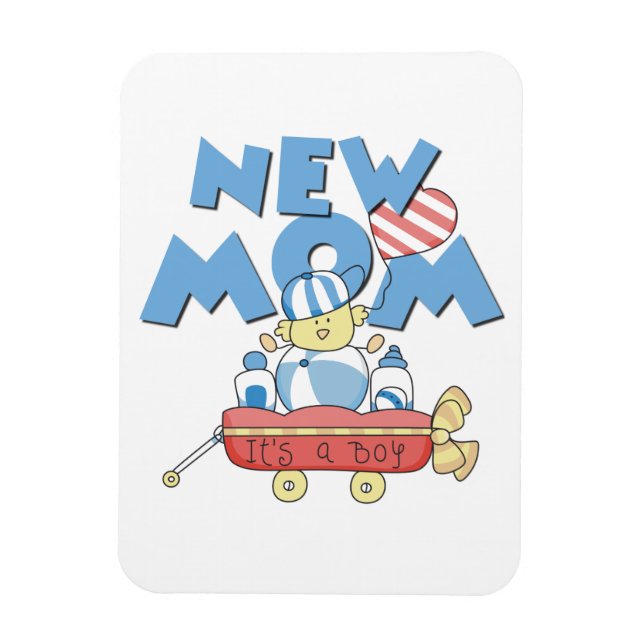 Junge Mutter Es ist ein Junge Geschenke Magnet (Vertikal)