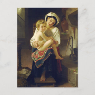 Junge Mutter Gazan Child von Bouguereau Postkarte