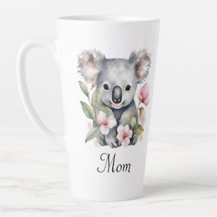 Junge Mutter Koala Bear Floral Milchtasse