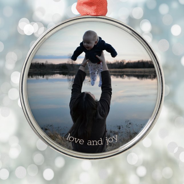 Junge Mutter Liebe und Joy Foto Weihnachtsmetall O Ornament Aus Metall (Von Creator hochgeladen)