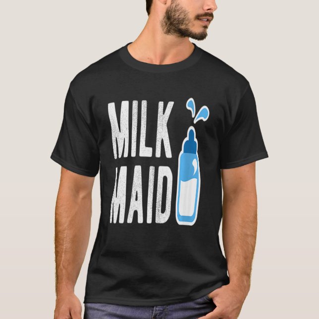 Junge Mutter Milchmädchen Junge Mutter T-Shirt (Vorderseite)