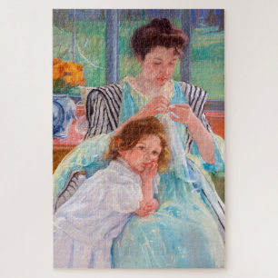 Junge Mutter Nähen, Mary Cassatt Puzzle