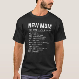 Junge Mutter Text Akronyms Übersetzungsleitfaden f T-Shirt