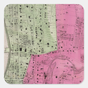 Junge, NY Atlas Quadratischer Aufkleber