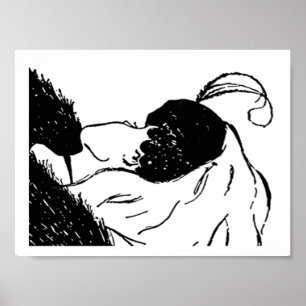 Junge oder alte Frau Illusion Poster