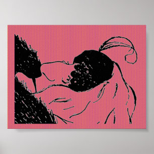 Junge oder alte Frau Illusion Poster