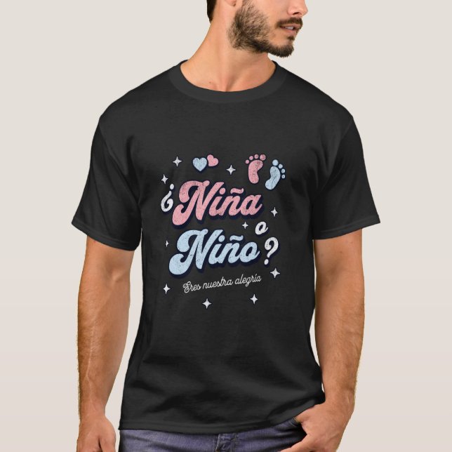¿Junge oder Mädchen Bist Unsere Freude Latino Gesc T-Shirt (Vorderseite)