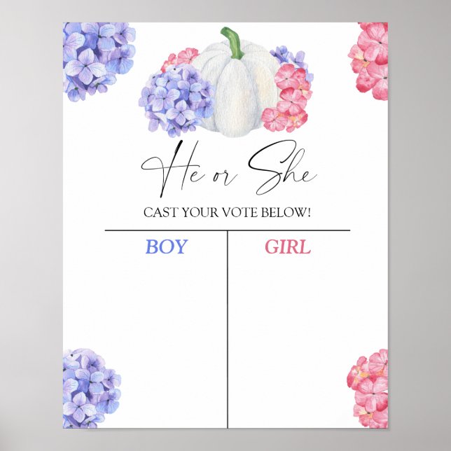 Junge oder Mädchen, die wir Kürbis wissen, Geschle Poster (Vorne)