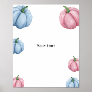 Junge oder Mädchen, die wir PUMPKIN Geschlecht off Poster