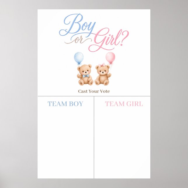 Junge oder Mädchen Little Cub Geschlecht-Enthüllun Poster (Vorne)