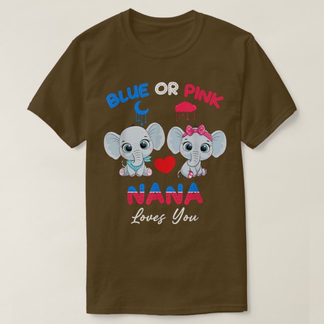 Junge oder Mädchen Nana Lieben Sie Elephantin rosa T-Shirt (Design vorne)