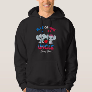 Junge oder Mädchen Onkel Lieben Sie Elephantin Pin Hoodie